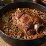 Jarret de porc aux lentilles en cocotte - Facile fait maison