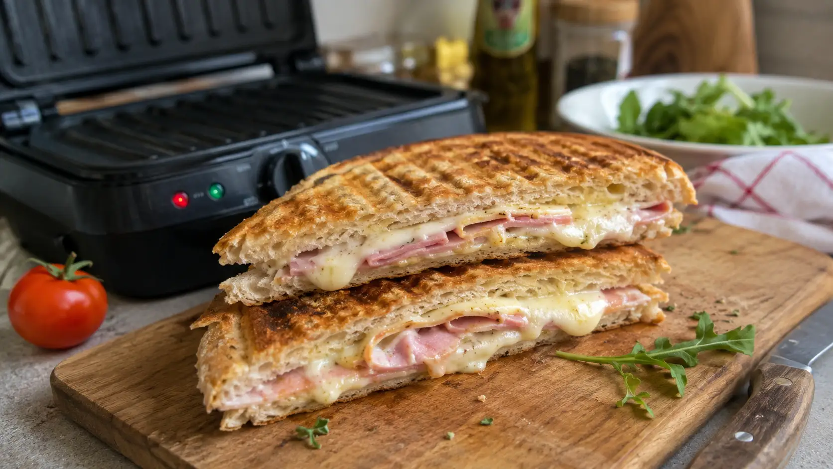 Panini maison jambon-fromage