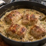 Paupiettes de porc en cocotte (sauce creme moutarde) - Facile fait maison