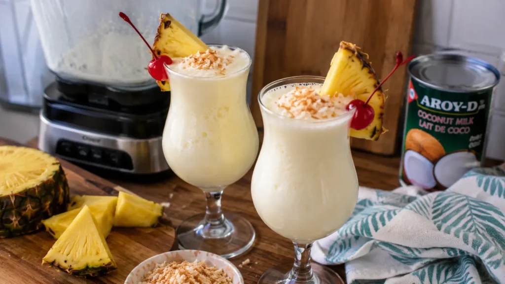 Pina colada : vraie + sans alcool - Facile fait maison