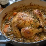 Pintade en cocotte au vin blanc - Facile fait maison
