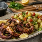 Poulpe grillé à la poêle et salade de poulpe à l'italienne - Facile fait maison