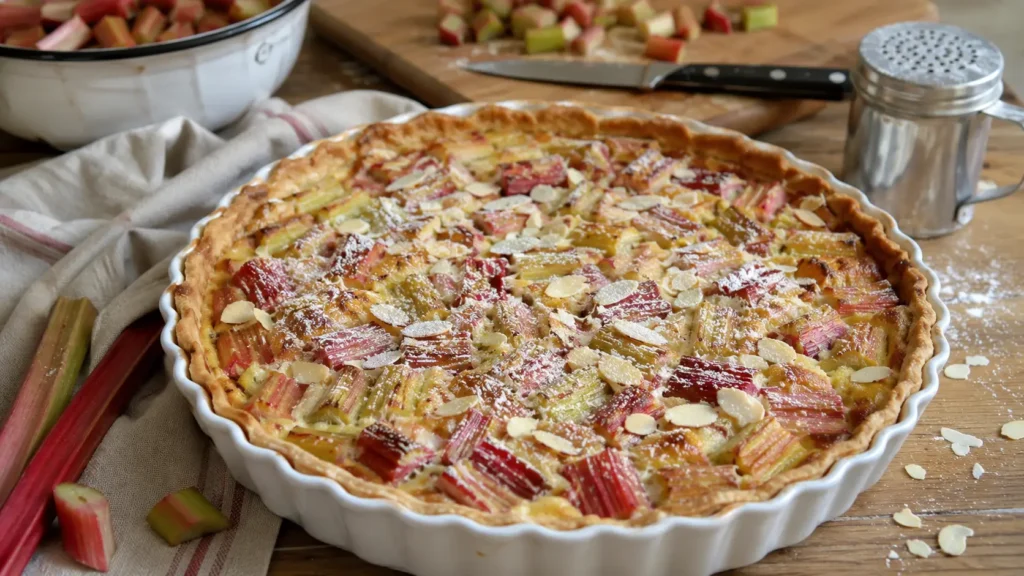 Tarte a la rhubarbe (meilleure recette facile)