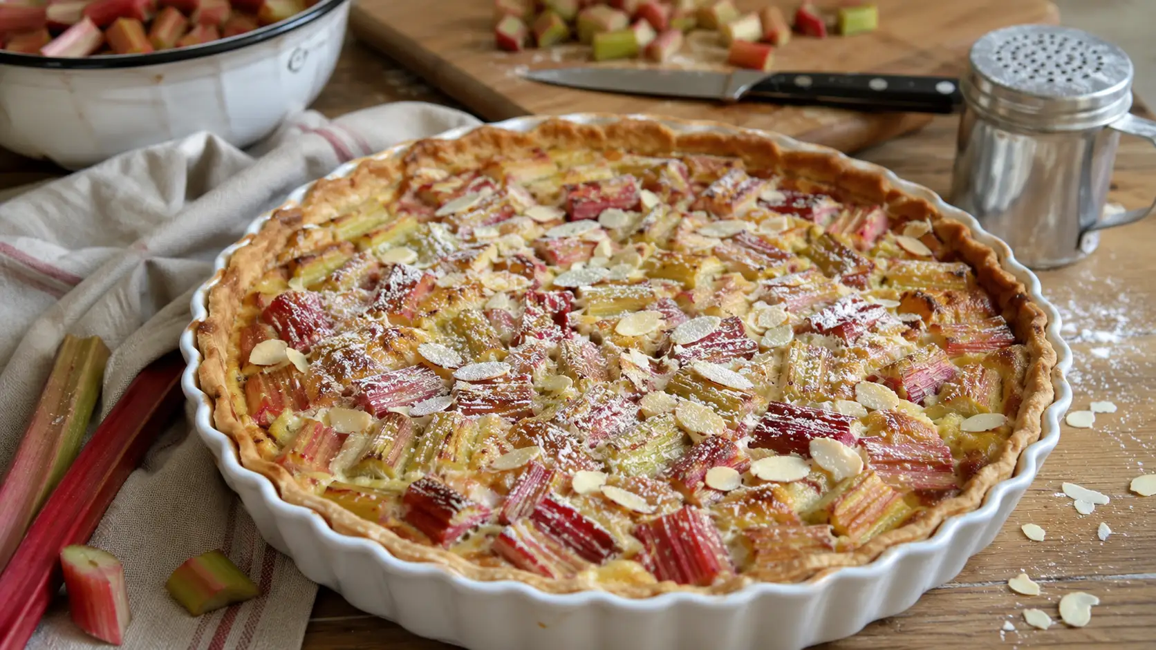 Tarte a la rhubarbe (meilleure recette facile)