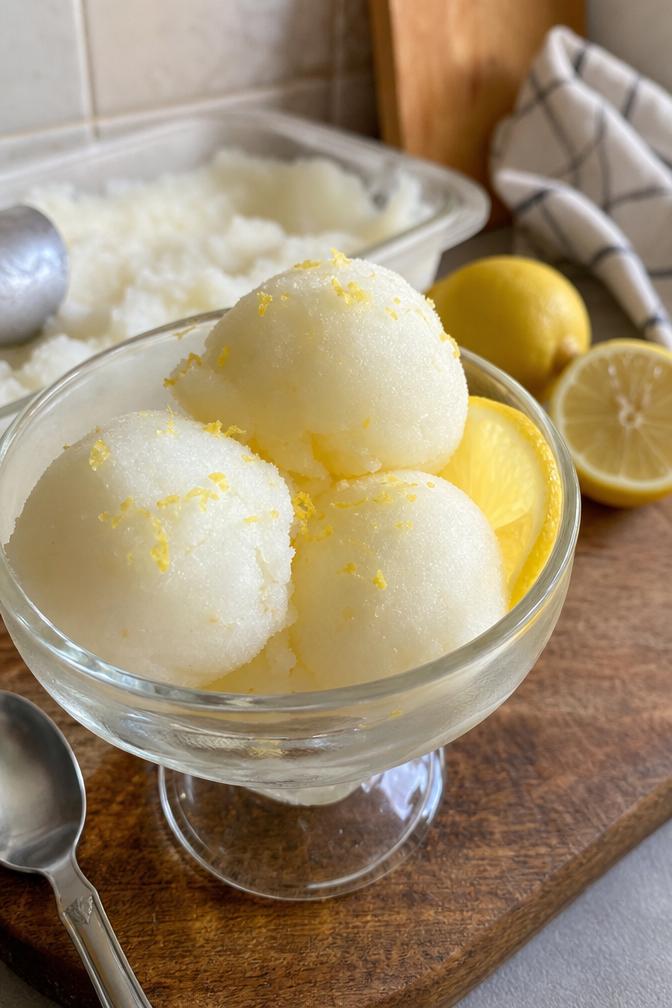 Sorbet citron maison - Facile fait maison