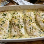 Filets de lieu noir au four, sauce creme citron-moutarde - Facile fait maison