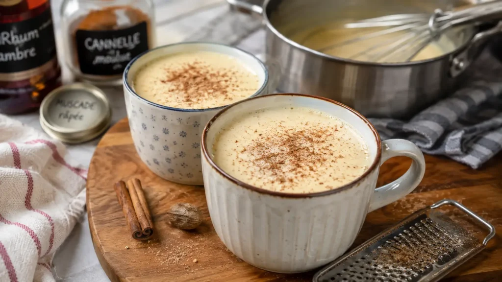 Lait de poule traditionnel (avec option rhum) - Facile fait maison