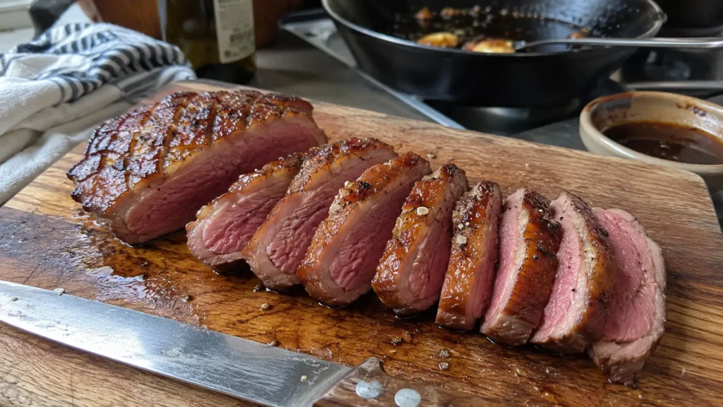 Magret de canard poêlé (peau croustillante, chair rosée) - Facile fait maison