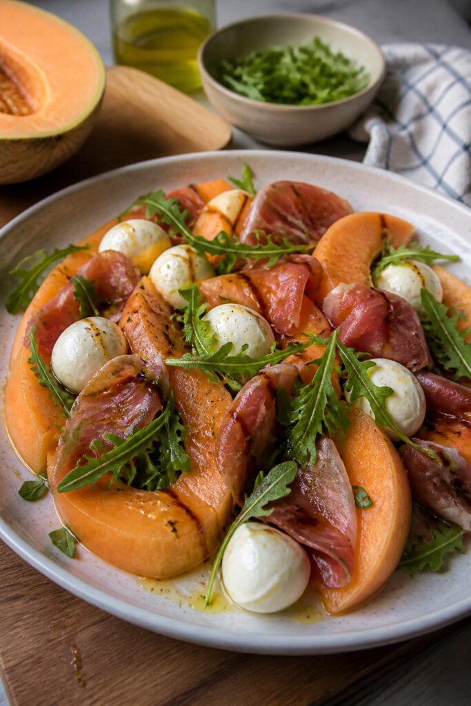 Salade de melon jambon cru - Facile fait maison