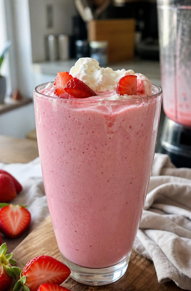 recette milkshake fraise - Facile fait maison