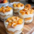 Verrines pêche mascarpone - Facile fait maison