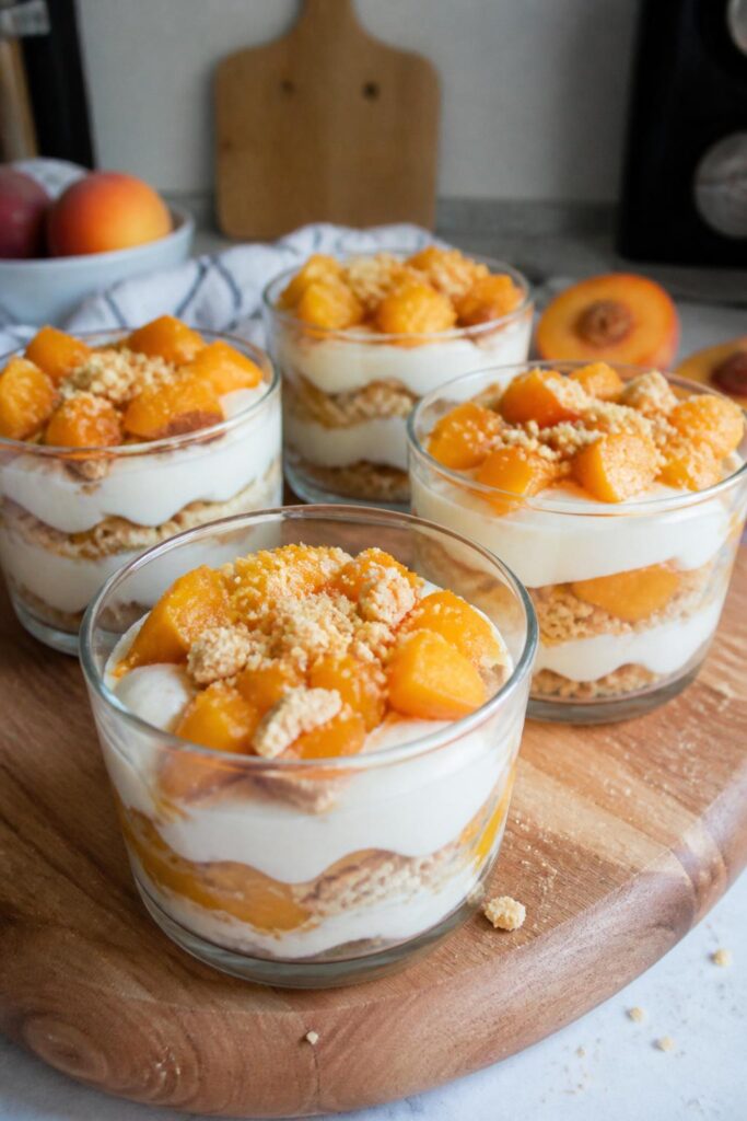 Verrines pêche mascarpone - Facile fait maison
