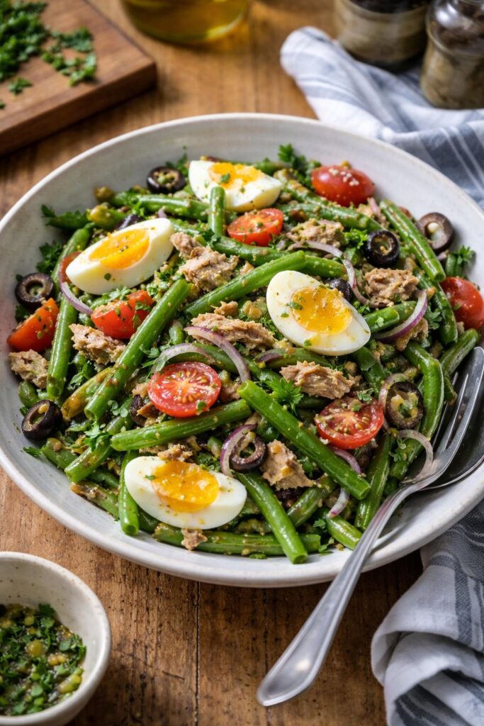 Salade de haricots verts au thon - Facile fait maison