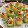 Rouleaux de concombre au saumon fumé - Facile fait maison