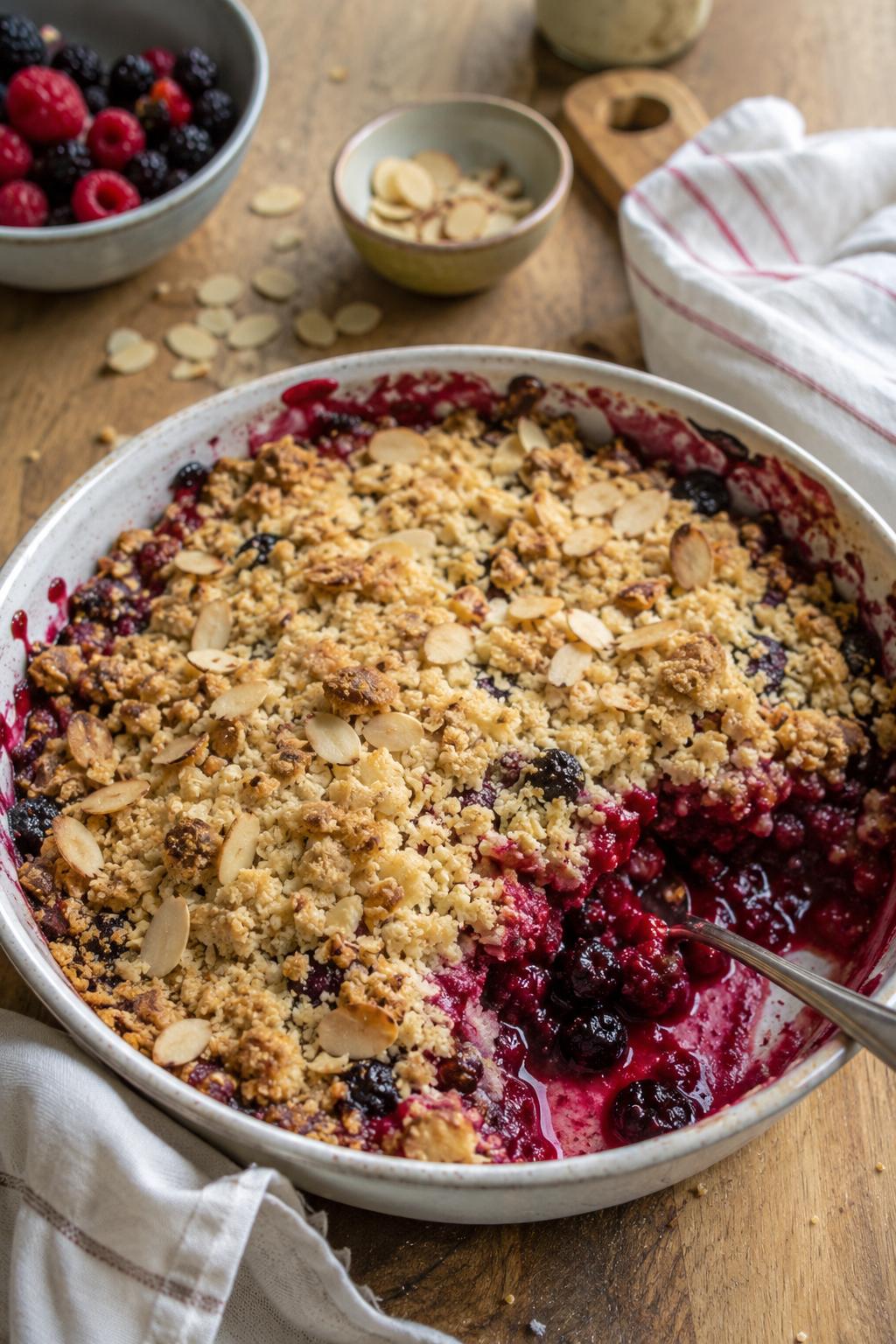 Crumble aux fruits rouges - Facile fait maison