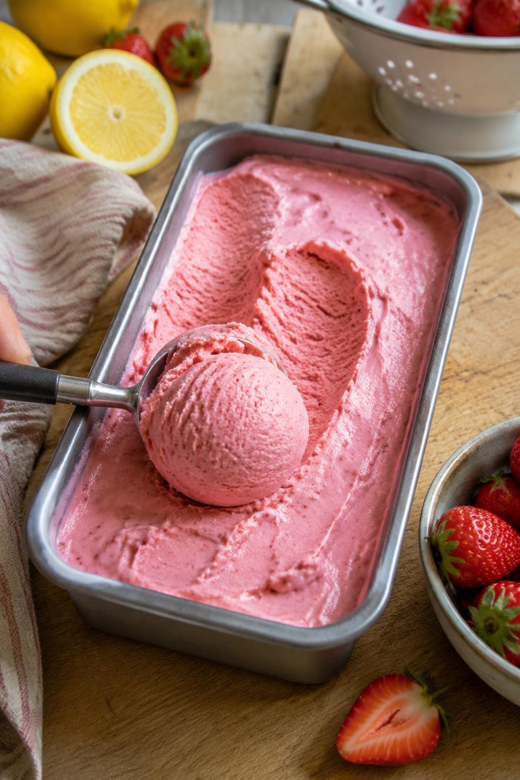 Glace à la fraise maison - Facile fait maison