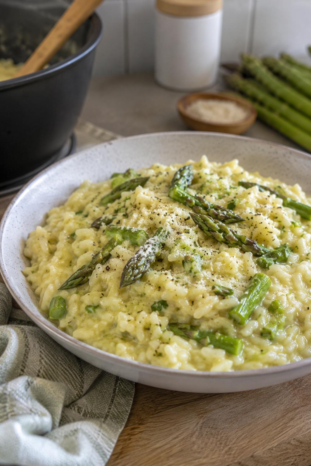 Risotto aux asperges vertes - Facile fait maison