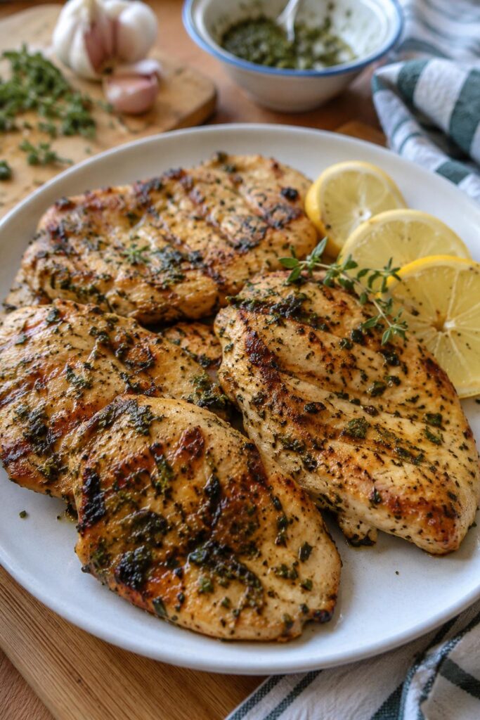 Escalopes de poulet grillées aux herbes - Facile fait maison