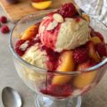 Coupe glacée pêche melba - Facile fait maison