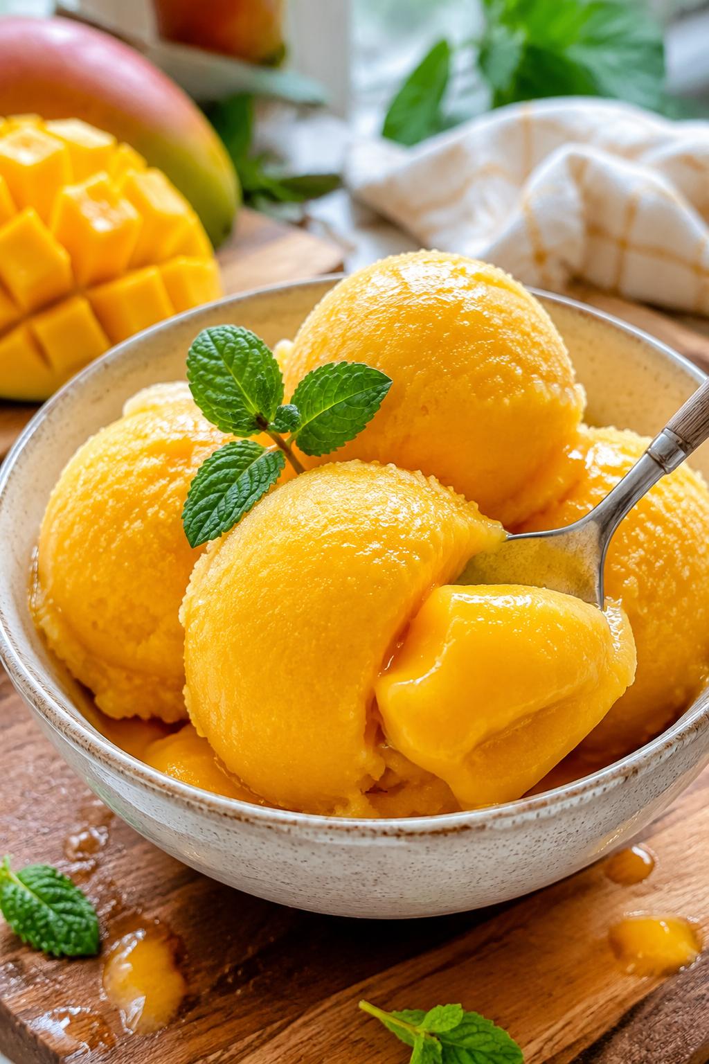 Sorbet mangue maison - Facile fait maison