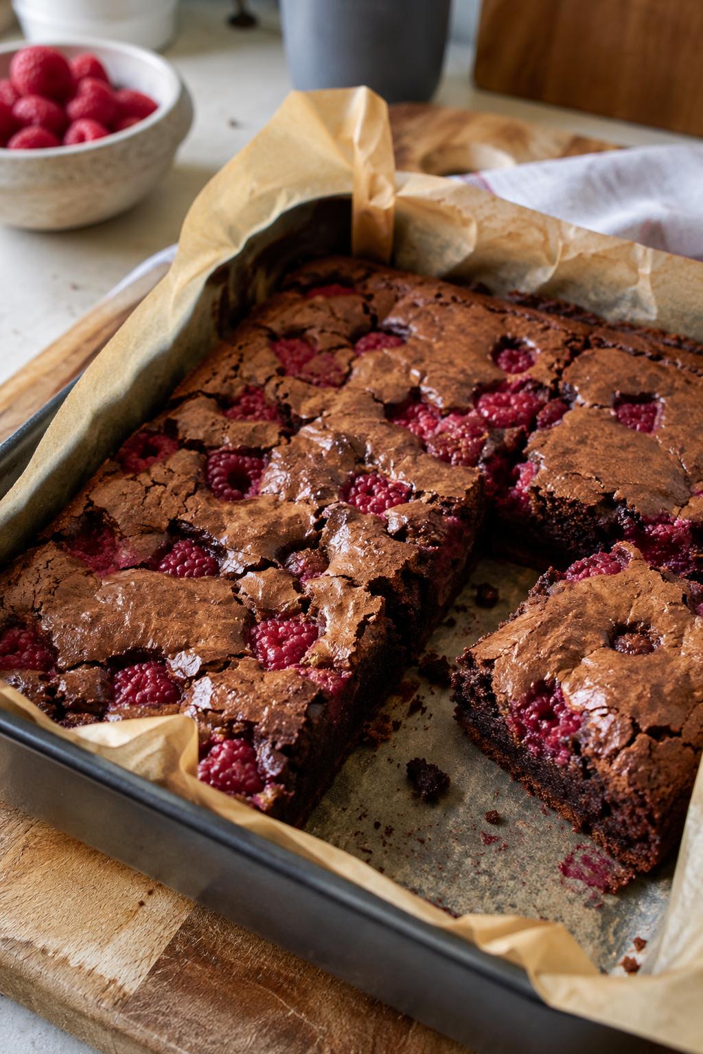 Brownie aux framboises - Facile fait maison