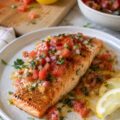 Saumon grillé sauce vierge - Facile fait maison