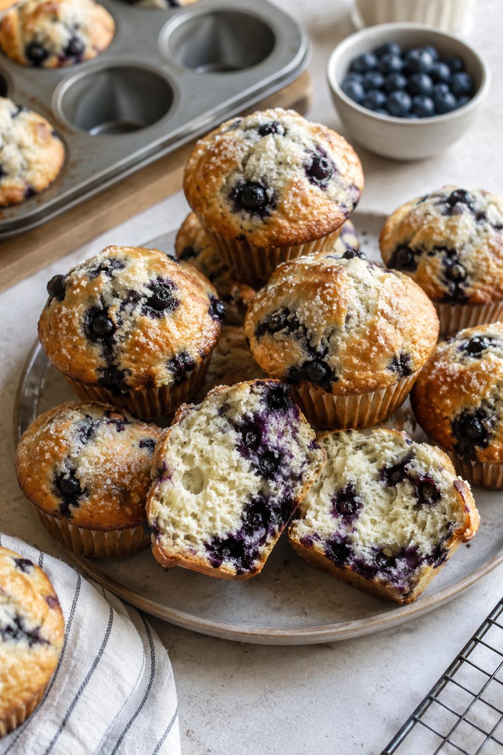 Muffins aux myrtilles - Facile fait maison