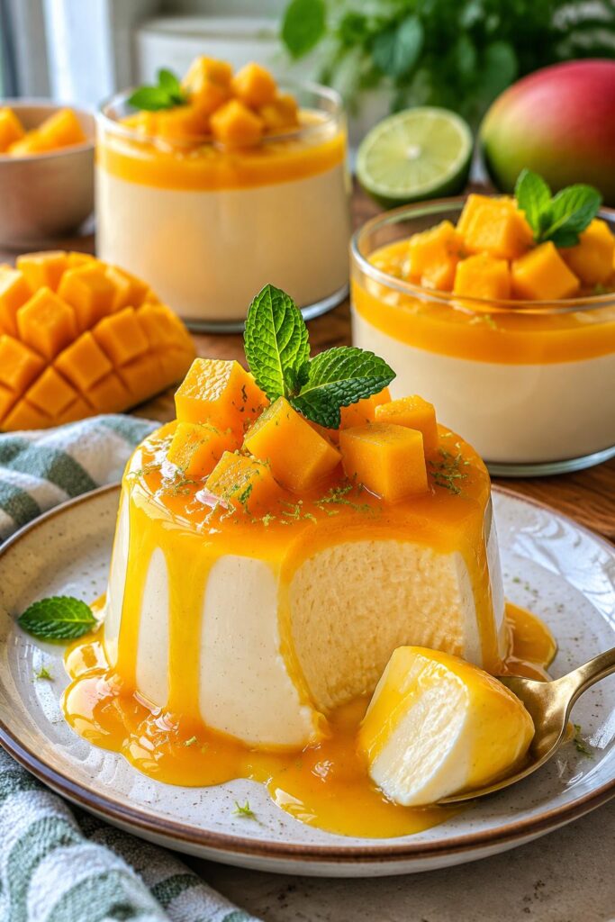 Panna cotta à la mangue - Facile fait maison