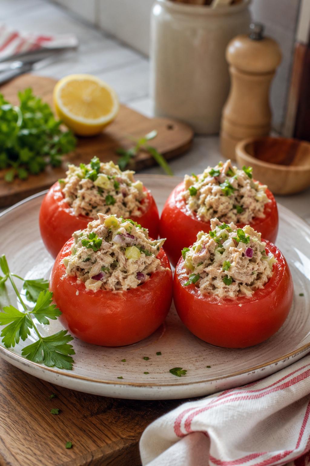 Tomates farcies froides au thon - Facile fait maison