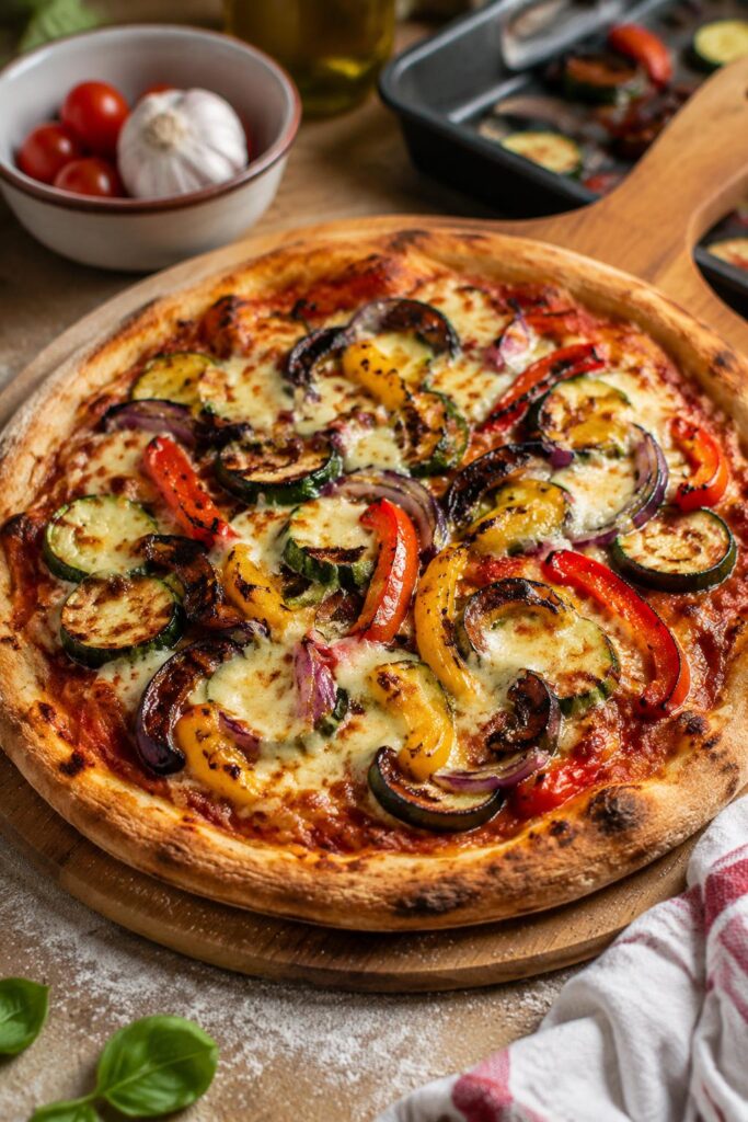 Pizza aux légumes grillés - Facile fait maison