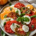 Salade de tomates anciennes mozzarella - Facile fait maison