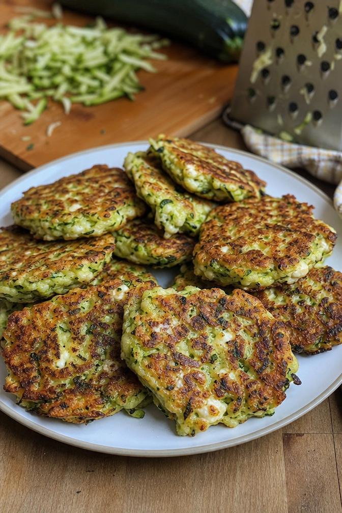 Courgettes râpées à la feta - Facile fait maison