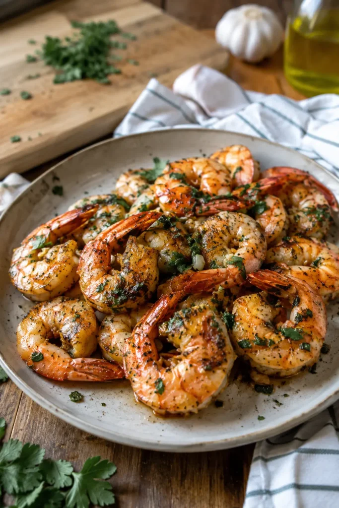Crevettes grillées ail et persil - Facile fait maison