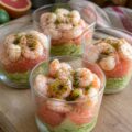 Verrines avocat crevettes pamplemousse - Facile fait maison