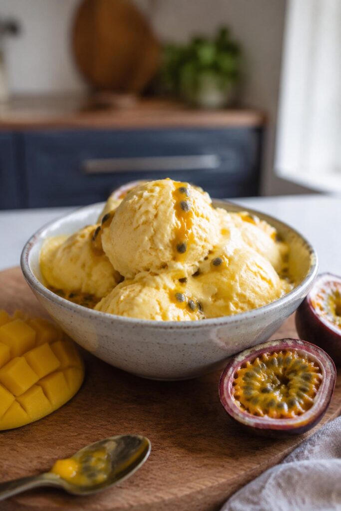 Frozen yogurt mangue passion - Facile fait maison