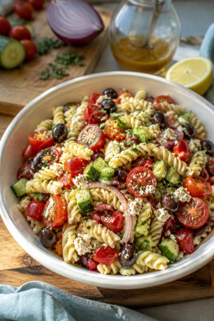 Salade de pâtes méditerranéenne - Facile fait maison