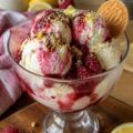 Coupe glacée citron framboise - Facile fait maison