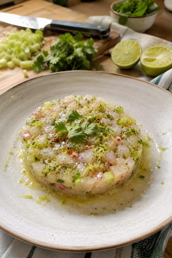 Tartare de daurade au citron vert - Facile fait maison