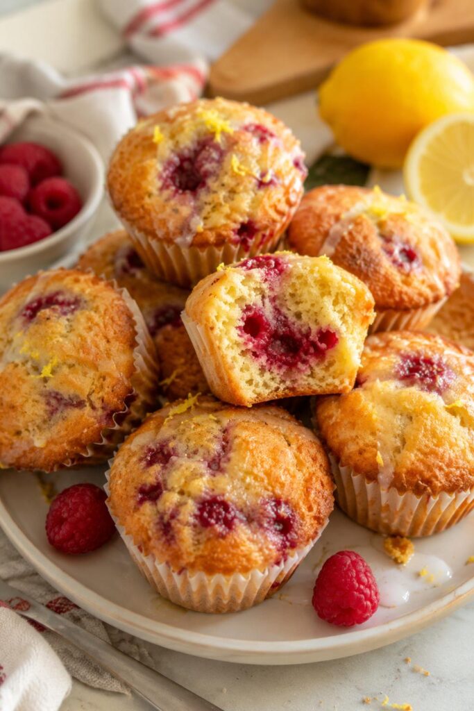 Muffins citron framboise - Facile fait maison