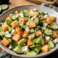 Salade de concombre melon feta - Facile fait maison