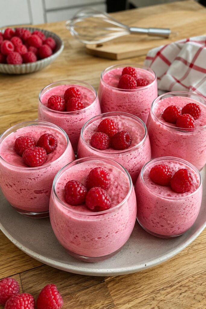 Mousse légère aux framboises - Facile fait maison