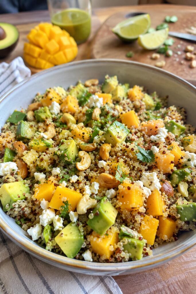 Salade de quinoa mangue avocat - Facile fait maison