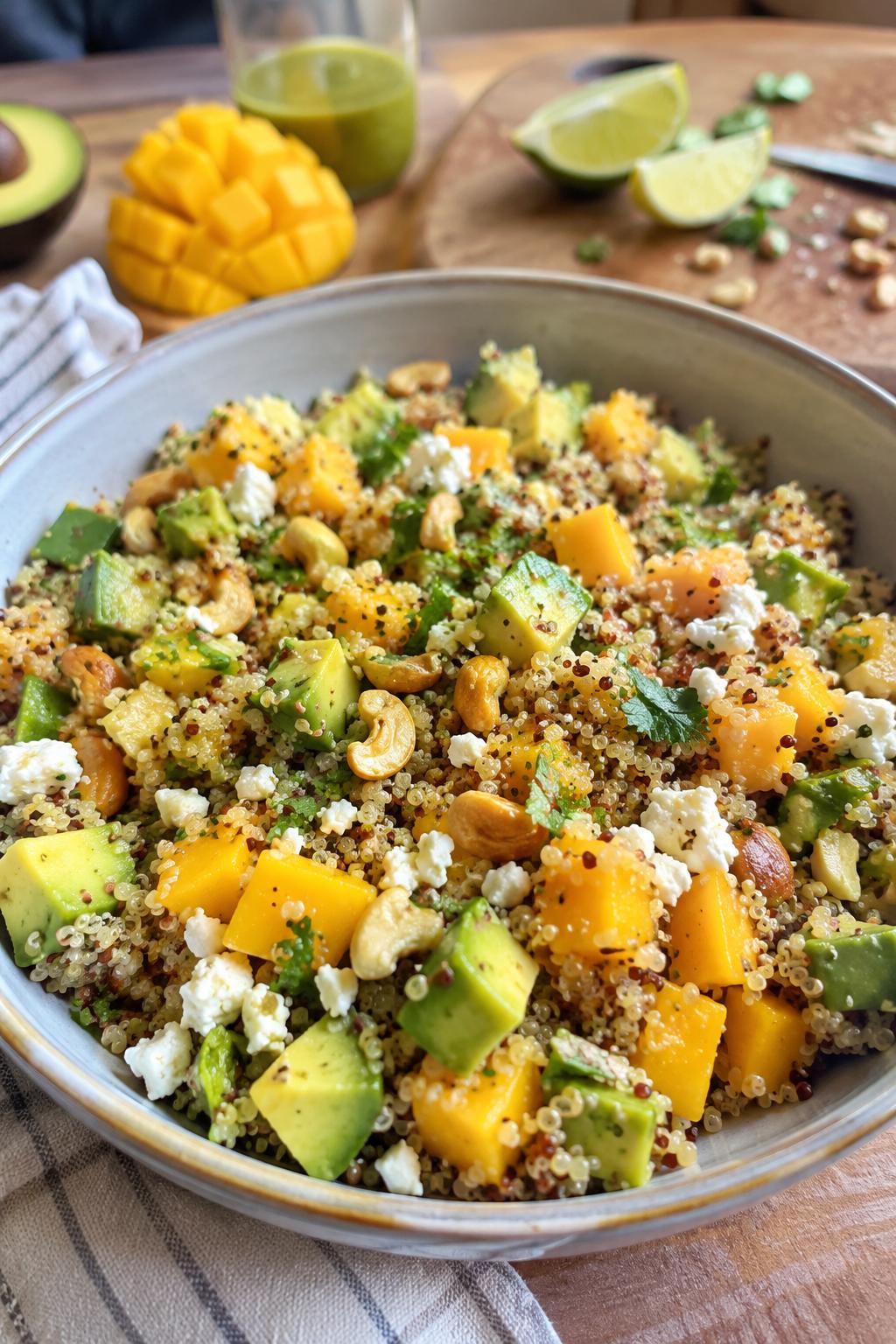 Salade de quinoa mangue avocat - Facile fait maison