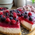 Cheesecake aux fruits rouges sans cuisson - Facile fait maison