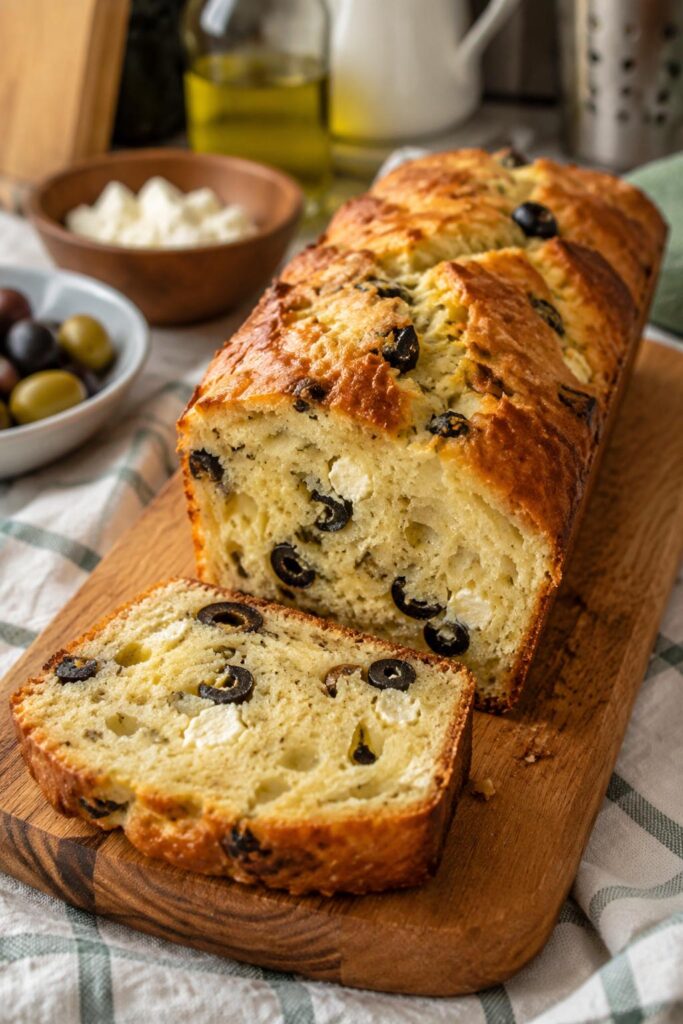 Cake aux olives et feta - Facile fait maison
