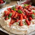Pavlova aux fraises et basilic - Facile fait maison