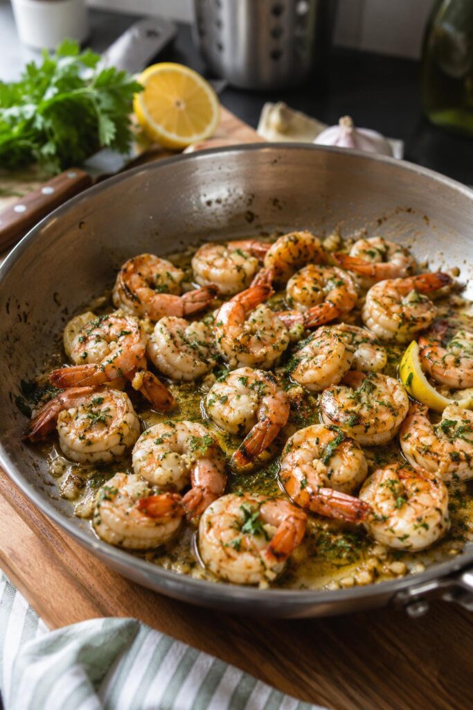 Poêlée de gambas à l’ail - Facile fait maison