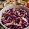 Salade de chou rouge pomme et noix - Facile fait maison
