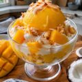Coupe glacée mangue coco - Facile fait maison