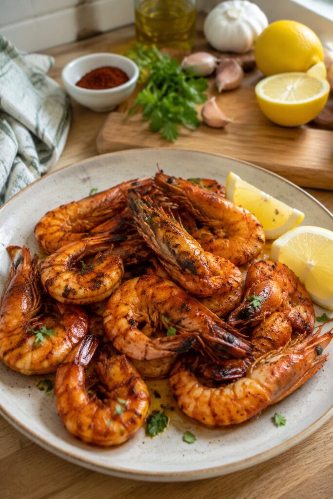 Gambas grillées au paprika - Facile fait maison